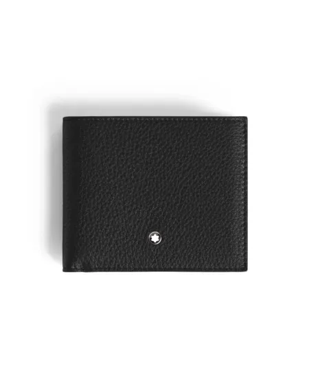 Portefeuille Montblanc Grain 8 compartiments en cuir noir