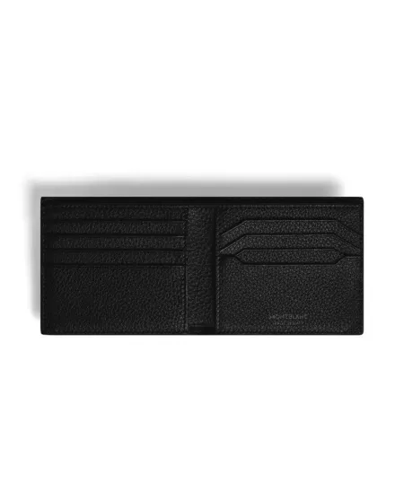Portafoglio Montblanc Grain a 8 Scomparti in Pelle Nera