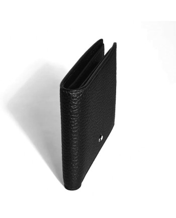 Portefeuille Montblanc Grain 8 compartiments en cuir noir