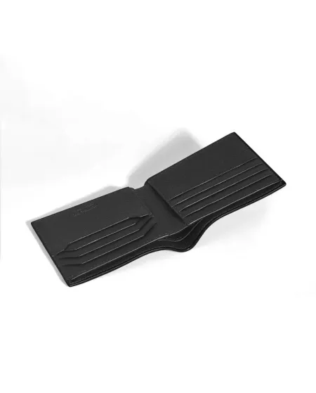 Portefeuille Montblanc Grain 8 compartiments en cuir noir