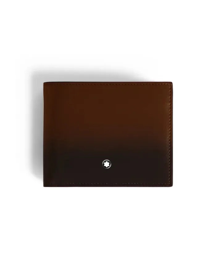 Portefeuille Montblanc Meisterstück 6cc en cuir marron dégradé