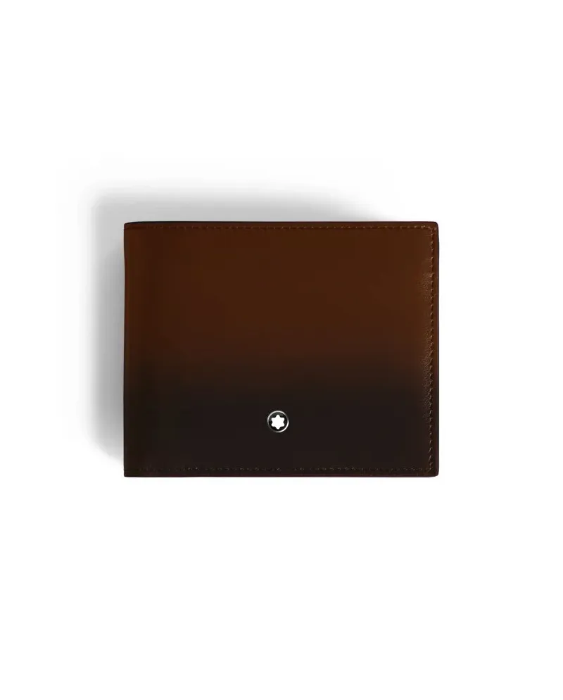 Portafoglio Montblanc Meisterstück a 6 Scomparti in Pelle Marrone Sfumata Portafoglio Montblanc Meisterstück a 6 Scomparti in Pelle Marrone Sfumata