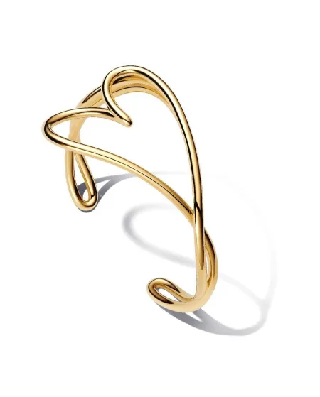 Bracelet Pandora ouvert en forme de cœur avec ligne sinueuse