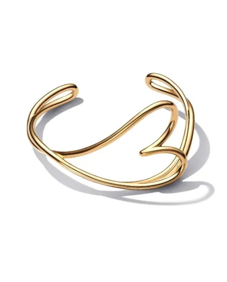 Bracciale Aperto Pandora Cuore Linea Sinuosa