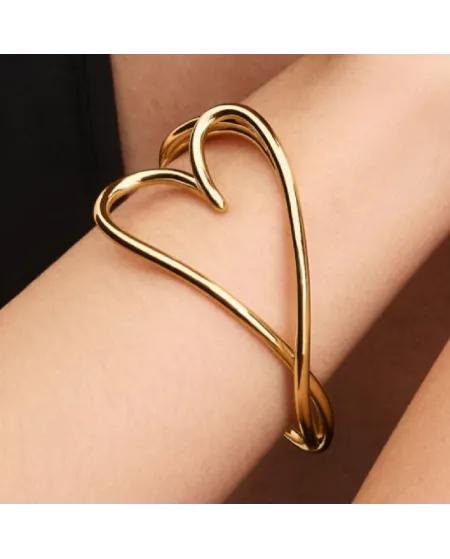 Bracciale Aperto Pandora Cuore Linea Sinuosa