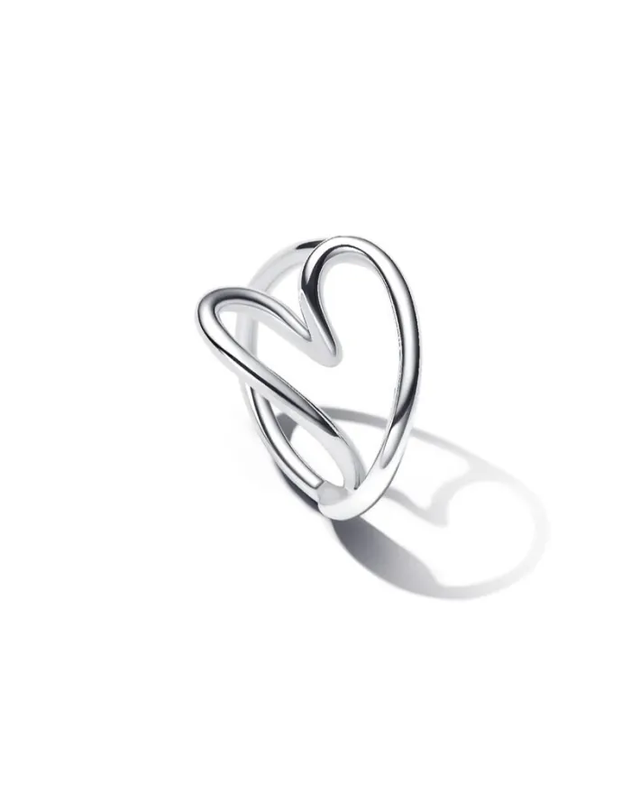 Pandora Sinuous Line Heart Ring