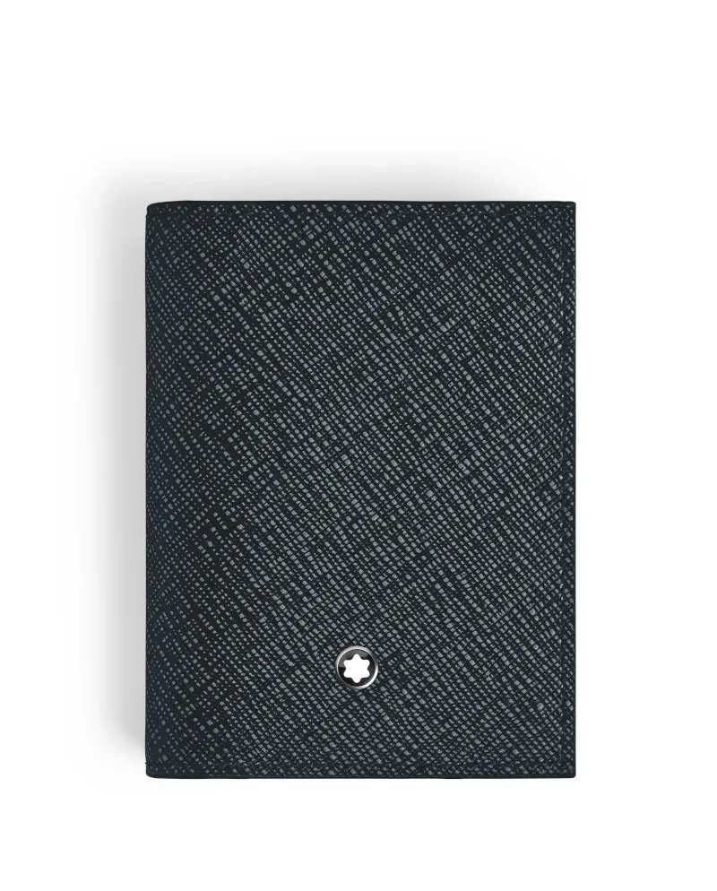 Montblanc Sartorial 4cc Blue Tweed Leather Card Holder Montblanc Sartorial 4cc Blue Tweed Leather Card Holder