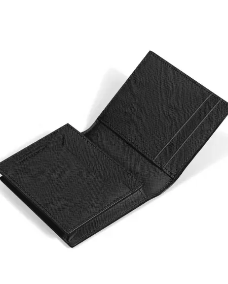 Montblanc Sartorial 4cc Blue Tweed Leather Card Holder