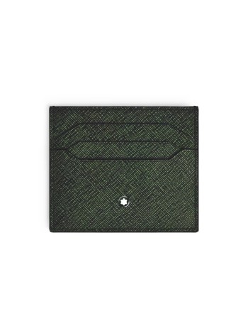 Montblanc Sartorial Khaki Tweed Leather 6-Cell Card Holder
