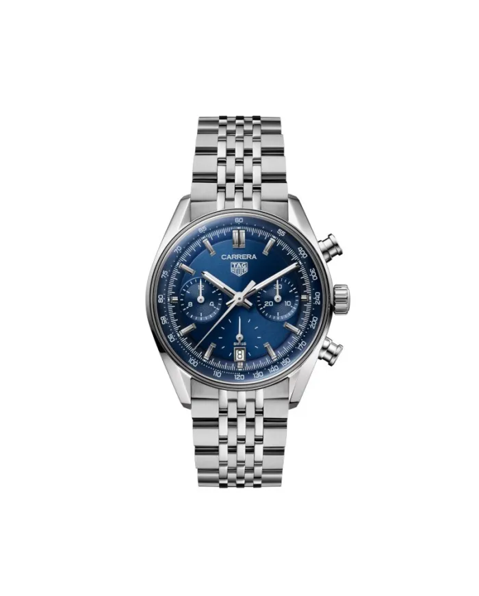 Tag Heuer Carrera Glassbox Blue Automatic Chronograph with Steel Strap