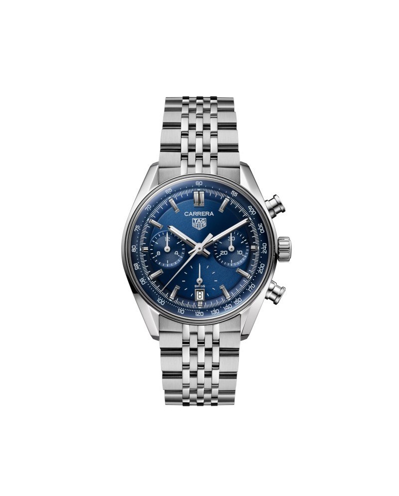 Tag Heuer Carrera Glassbox Blue Automatic Chronograph with Steel Strap