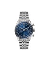 Montre chronographe automatique Tag Heuer Carrera Glassbox bleue avec bracelet en acier