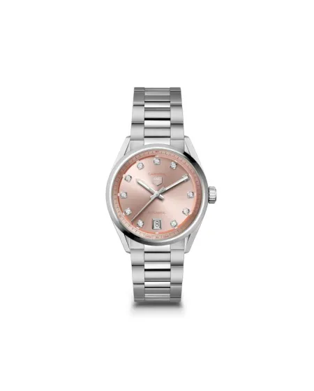 Orologio Tag Heuer Carrera 36 mm con Quadrante Rosa e Diamanti