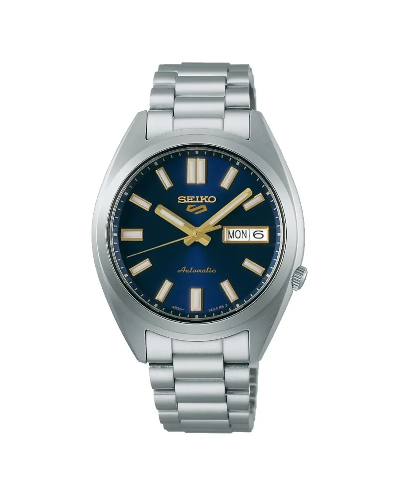 Montre de sport Seiko 5 avec cadran bleu et bracelet en acier Montre de sport Seiko 5 avec cadran bleu et bracelet en acier