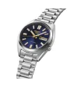 Montre de sport Seiko 5 avec cadran bleu et bracelet en acier