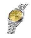 Montre de sport Seiko 5 avec cadran jaune et bracelet en acier
