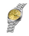 Seiko 5 Sports Watch Yellow Dial Steel Strap