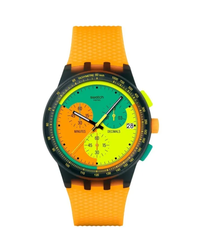 Neon Signal Flag Chronograph Watch