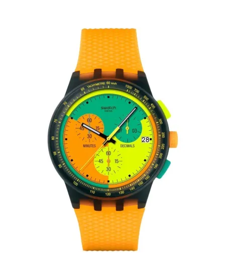 Neon Signal Flag Chronograph Watch