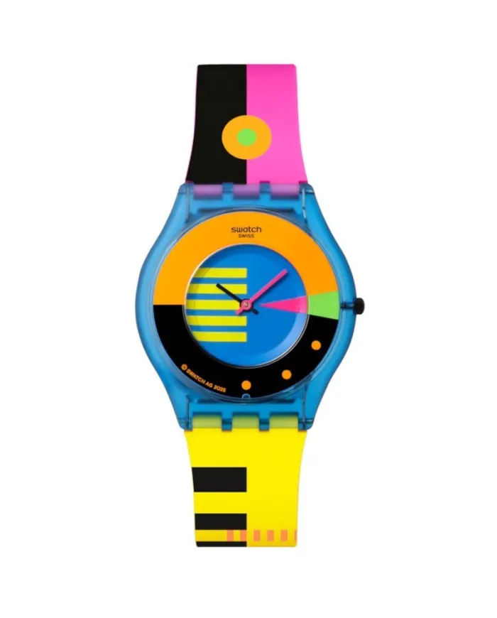 Swatch Neon Flumotions watch