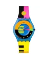 Swatch Neon Flumotions watch