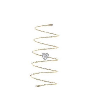 MagicWire Heart Spiral Ring in Yellow Gold and Diamonds
