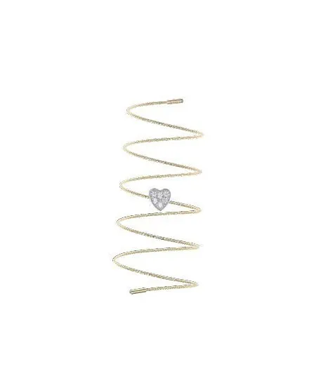 Bague spirale en forme de cœur MagicWire en or jaune et diamants