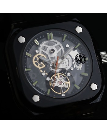 Watchmaker Milano Montenapo Black Silver Watch