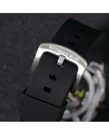 Watchmaker Milano Montenapo Black Silver Watch