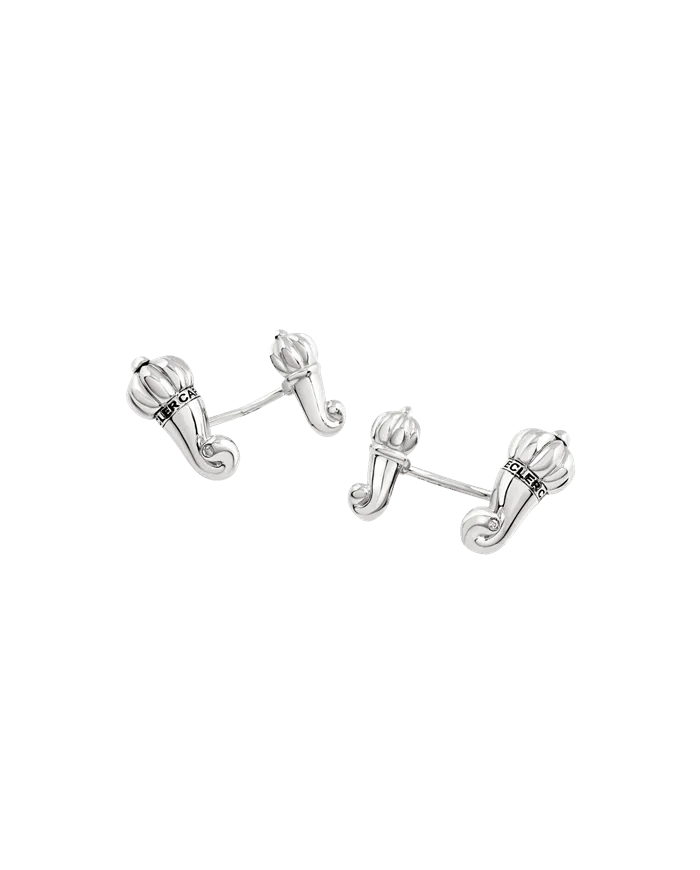 Gemelli Chantecler Et Voilà Corni in Argento con Diamanti