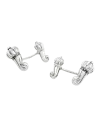 Boutons de manchette en corne Chantecler Et Voilà en argent avec diamants
