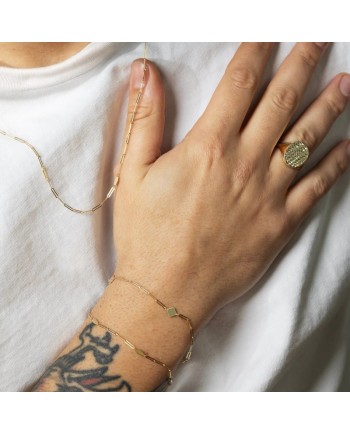 Anello da Uomo Dana Scudo Ovale in Oro Giallo