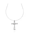 Collier Dana Eternelle en or blanc avec croix et pierres