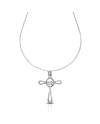 Dana Eternelle White Gold Necklace with Cross and Stones