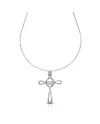 Dana Eternelle White Gold Necklace with Cross and Stones