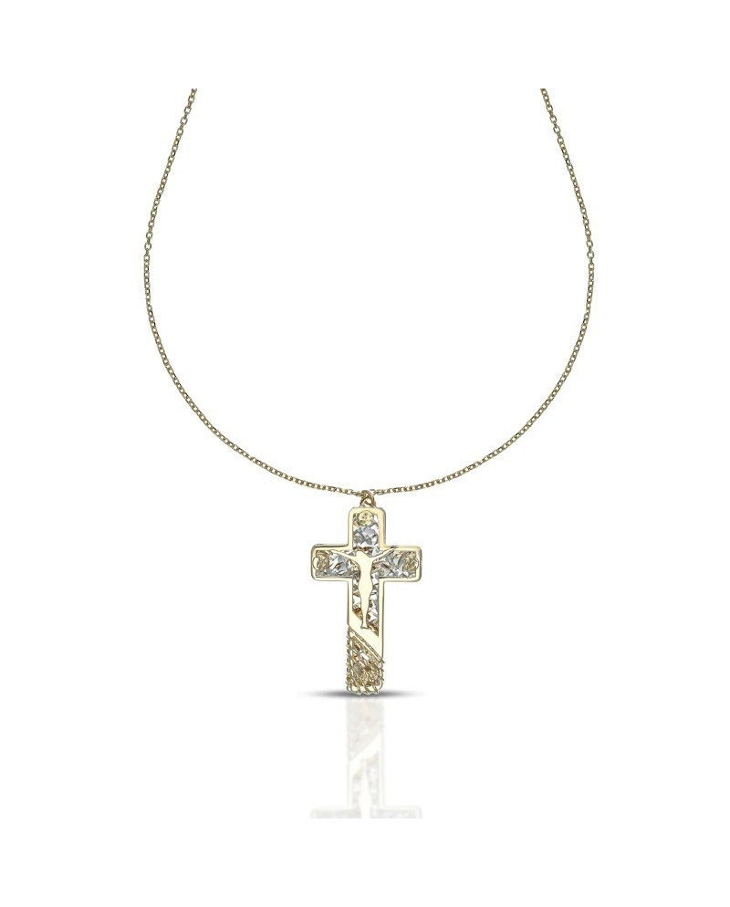 Collier Dana Corpus Lux en or bicolore avec croix