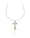 Dana Corpus Lux Necklace in Two-Tone Gold with Cross