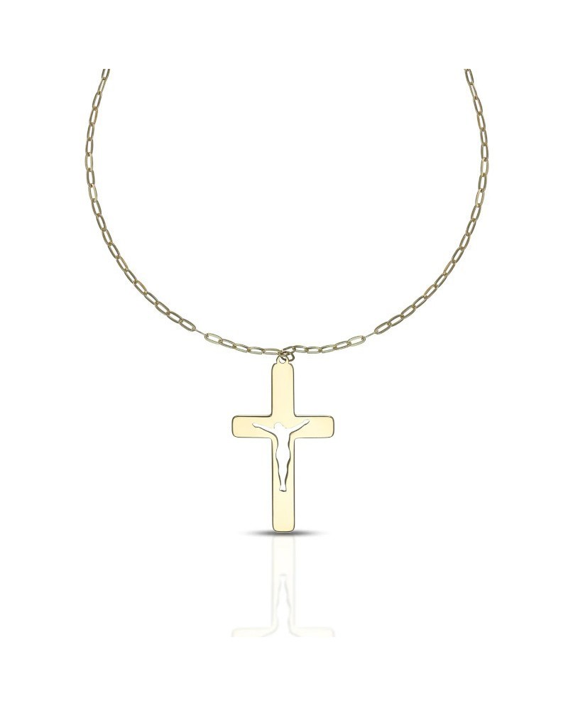 Collier Dana Corpus Lux en or jaune avec croix