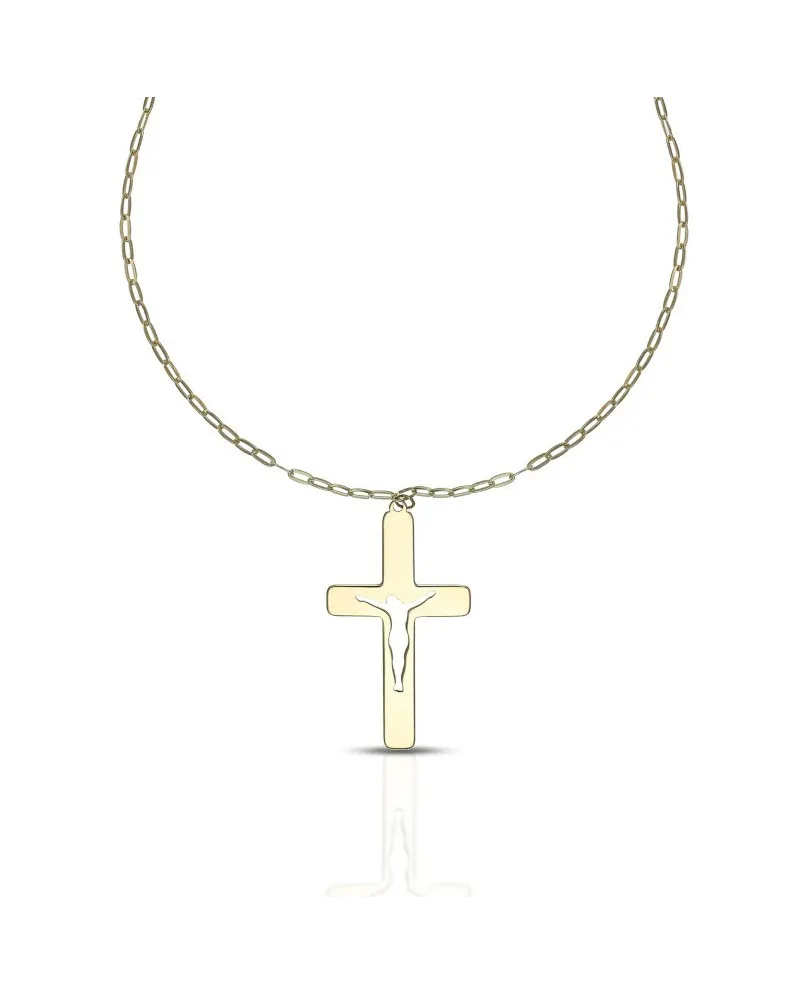 Collier Dana Corpus Lux en or jaune avec croix