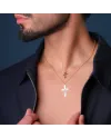 Collier Dana Corpus Lux en or jaune avec croix