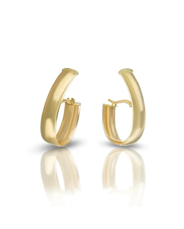 Dana Perfect Curve Earrings in Yellow Gold