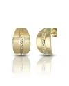Dana Yellow Gold Stud Earrings with Diamond Stripe