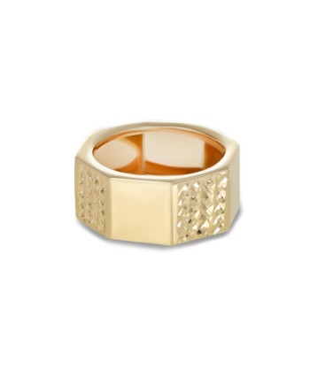 Dana Yellow Gold Diamond Octagonal Band Ring