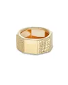 Bague octogonale en or jaune et diamants Dana