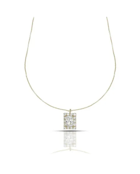 Collana Dana in Oro Giallo con Punto Luce Swarovski Contornato
