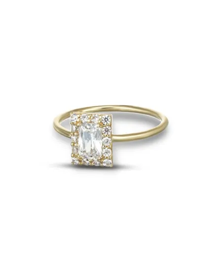 Dana Ring in Yellow Gold with Swarovski
