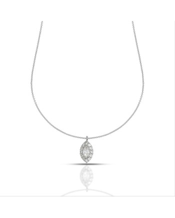 Dana Necklace in White Gold with Swarovski Crystal Point