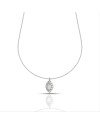 Dana Necklace in White Gold with Swarovski Crystal Point