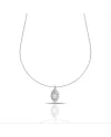 Dana Necklace in White Gold with Swarovski Crystal Point