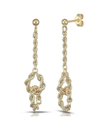 Dana Knot Intense Drop Earrings in Yellow Gold